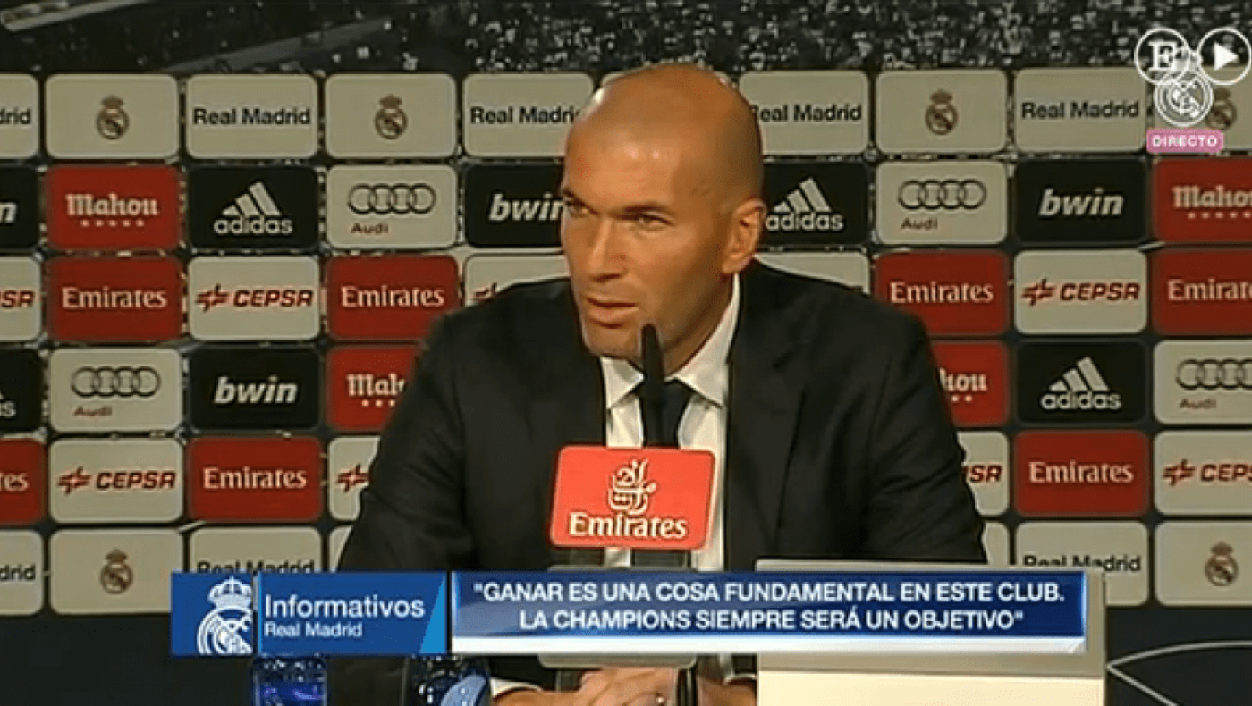 Ζιντάν: «Στόχος μας το Champions League»