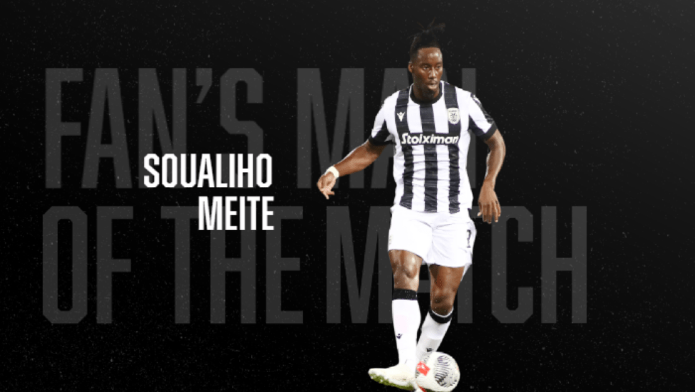 ΠΑΟΚ: Ο Μεϊτέ «Man of the Match» στο ντέρμπι με τον Άρη