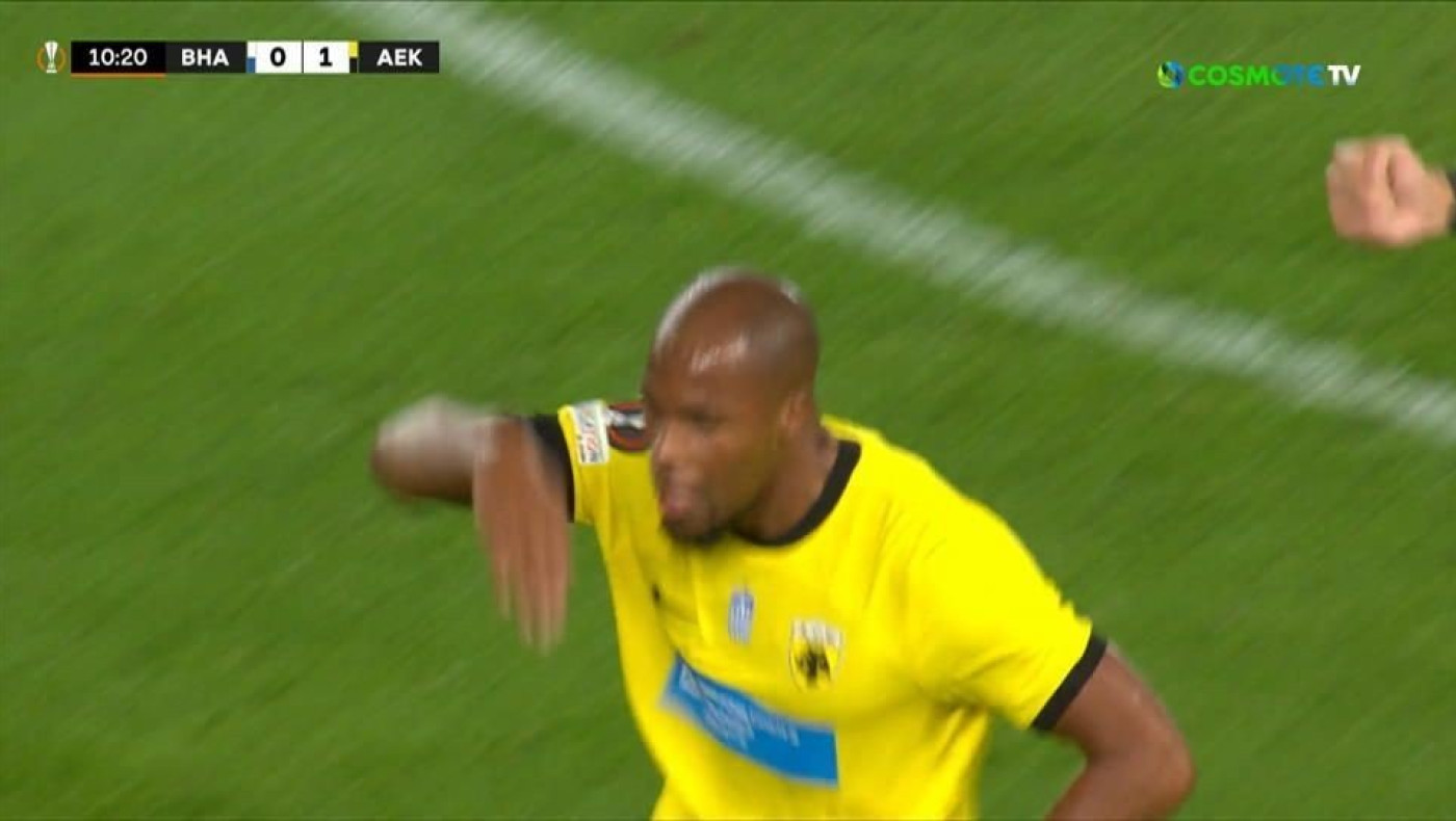 Το 0-1 της ΑΕΚ κόντρα στην Μπράιτον