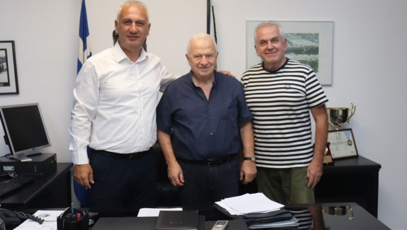 Συνάντηση του Βασίλη Ανατολίτη με τον πρόεδρο του ﻿ΑΣ ΠΑΟΚ, Θανάση Κατσαρή