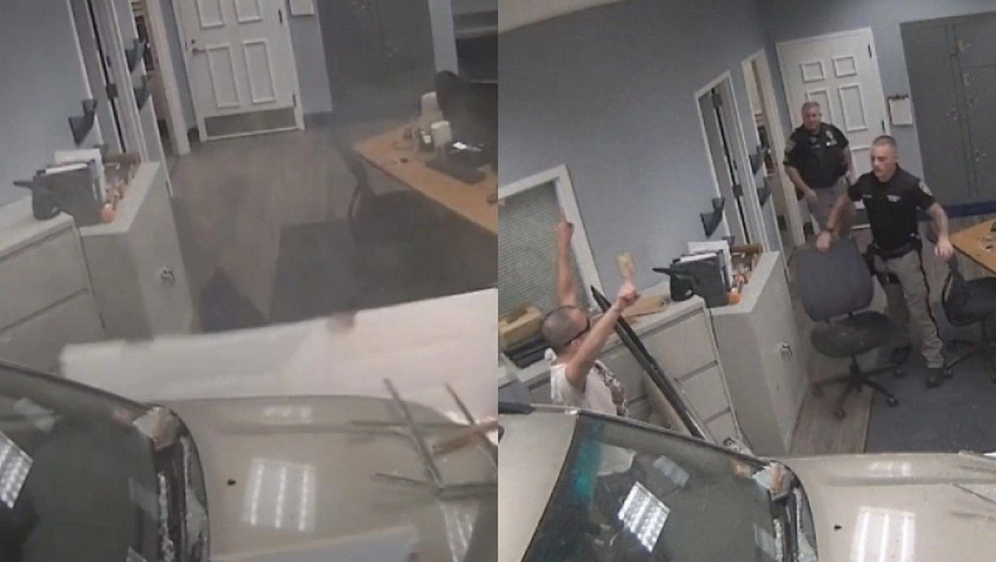 Τύπος μπούκαρε με αυτοκίνητο σε αστυνομικό τμήμα και πανηγύριζε: Τραγουδούσε το «Welcome to the Jungle» (vid)