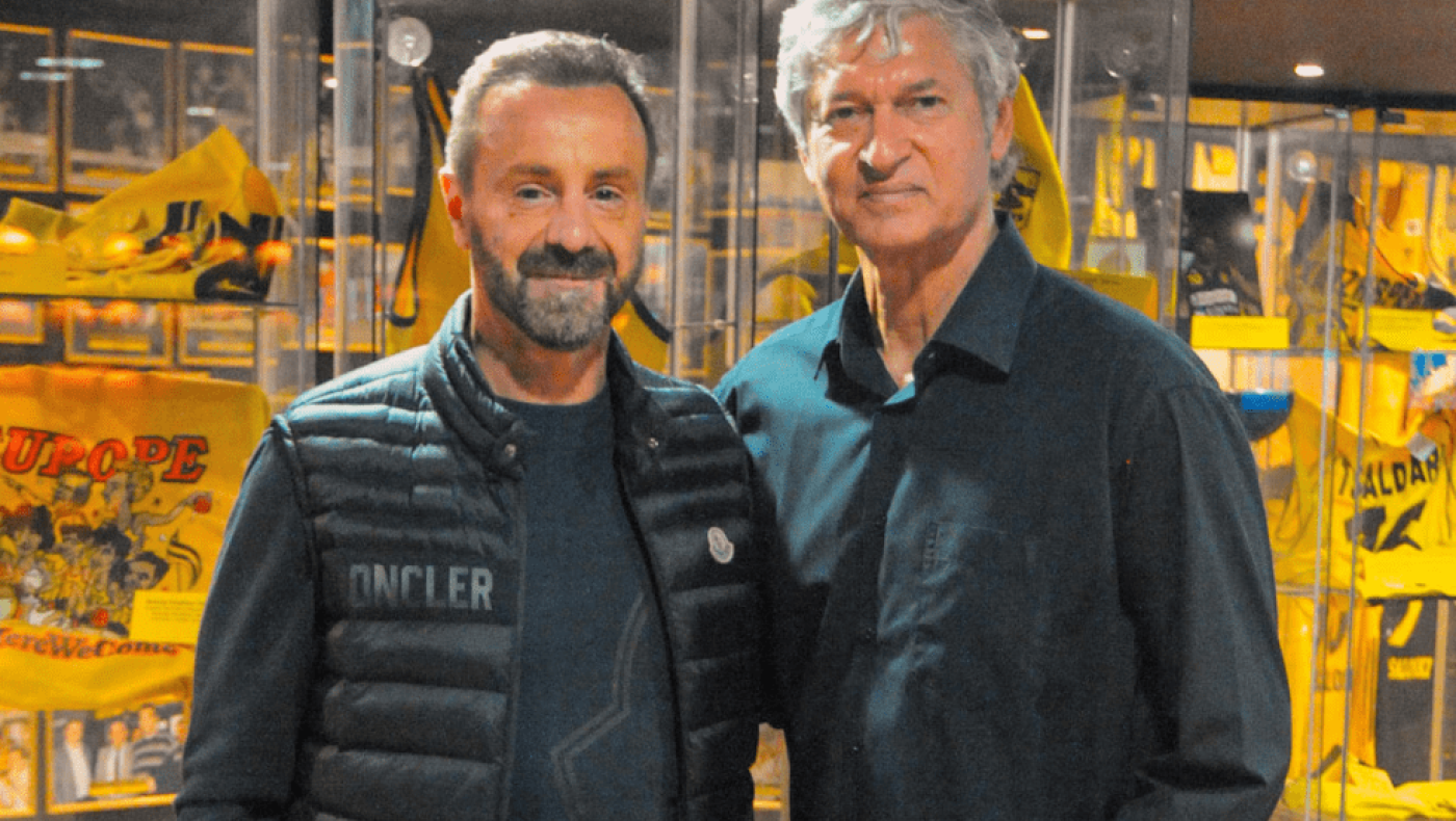 Ο Μάντζιος στο μπασκετικό μουσείο του Άρη με εκλεκτή παρέα