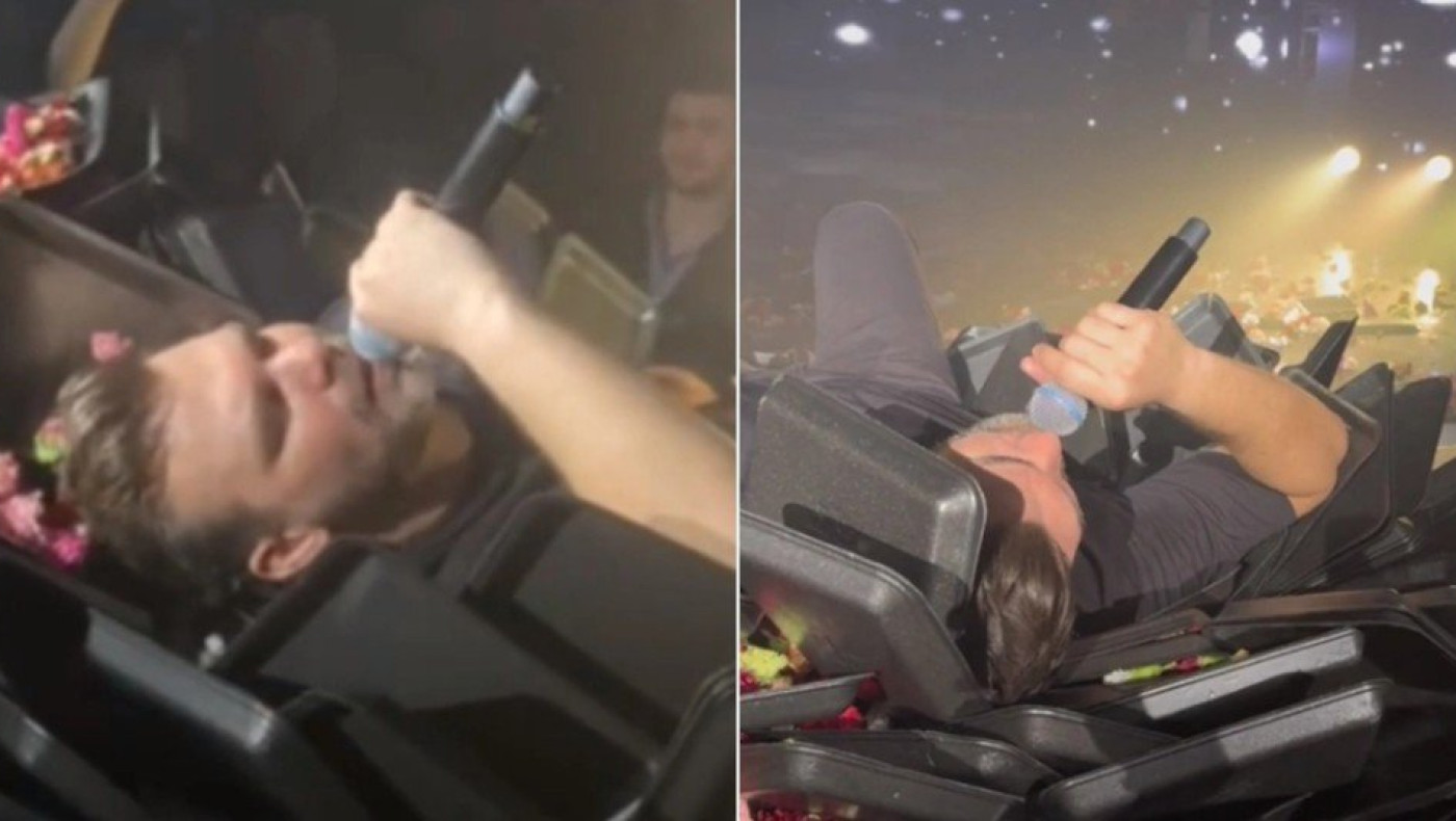 Ο Γιώργος Σαμπάνης τραγουδάει ξαπλωμένος στα πανέρια