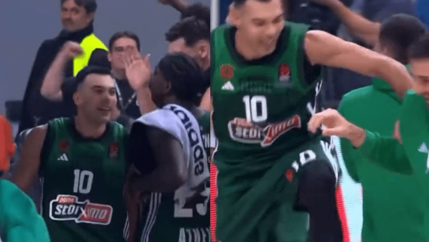 Πανηγύρισε σαν παιδί ο Σλούκας: Τραγουδούσε «Πανάθα μου σε αγαπώ» και χοροπηδούσε