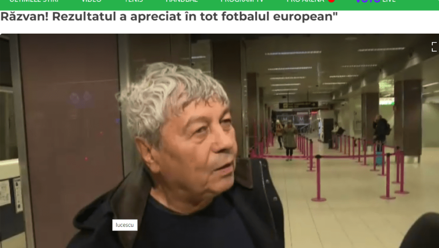 Μιρτσέα Λουτσέσκου: «Φανταστικό αυτό που πέτυχε ο Ραζβάν στην Ευρώπη»