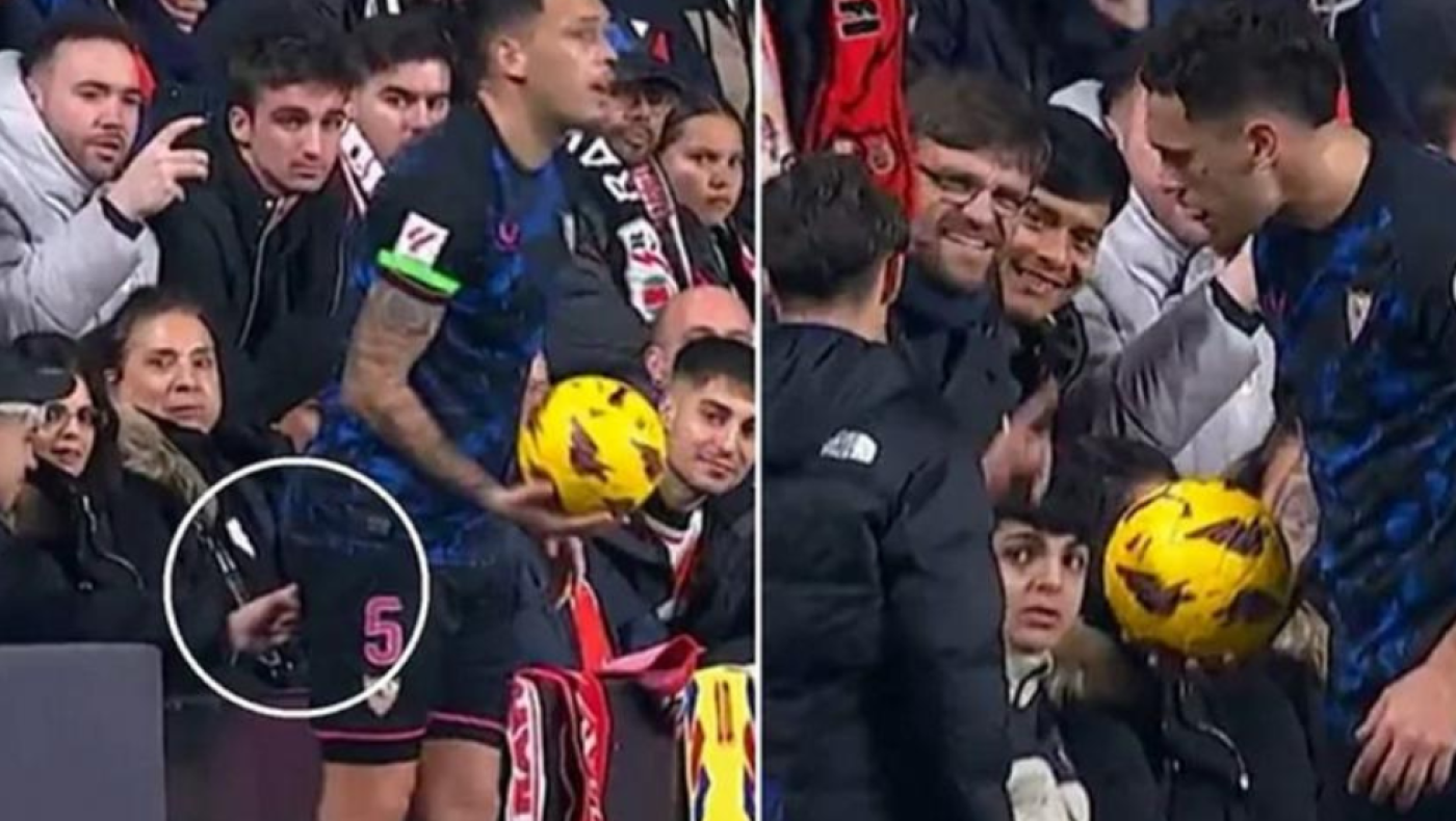 Οπαδός «χούφτωσε» παίκτη της Σεβίλλη που πήγε να εκτελέσει πλάγιο