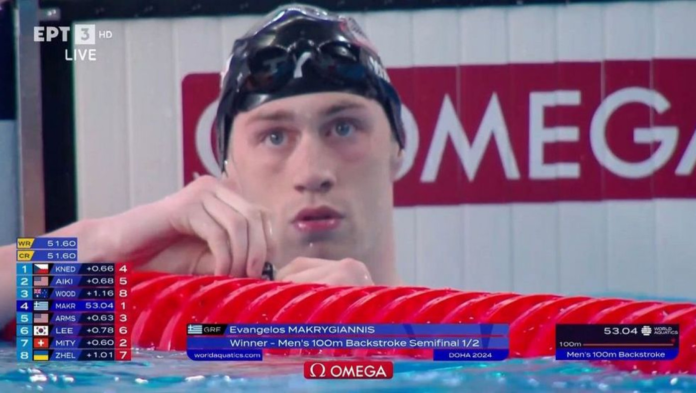 Χρήστου και Μακρυγιάννης προκρίθηκαν στον τελικό των 100 μέτρων ύπτιο