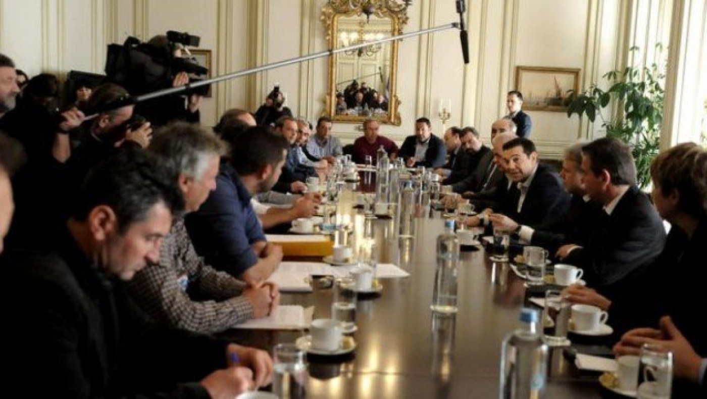 Ολοκληρώθηκε η συνάντηση των αγροτών με τον Τσίπρα