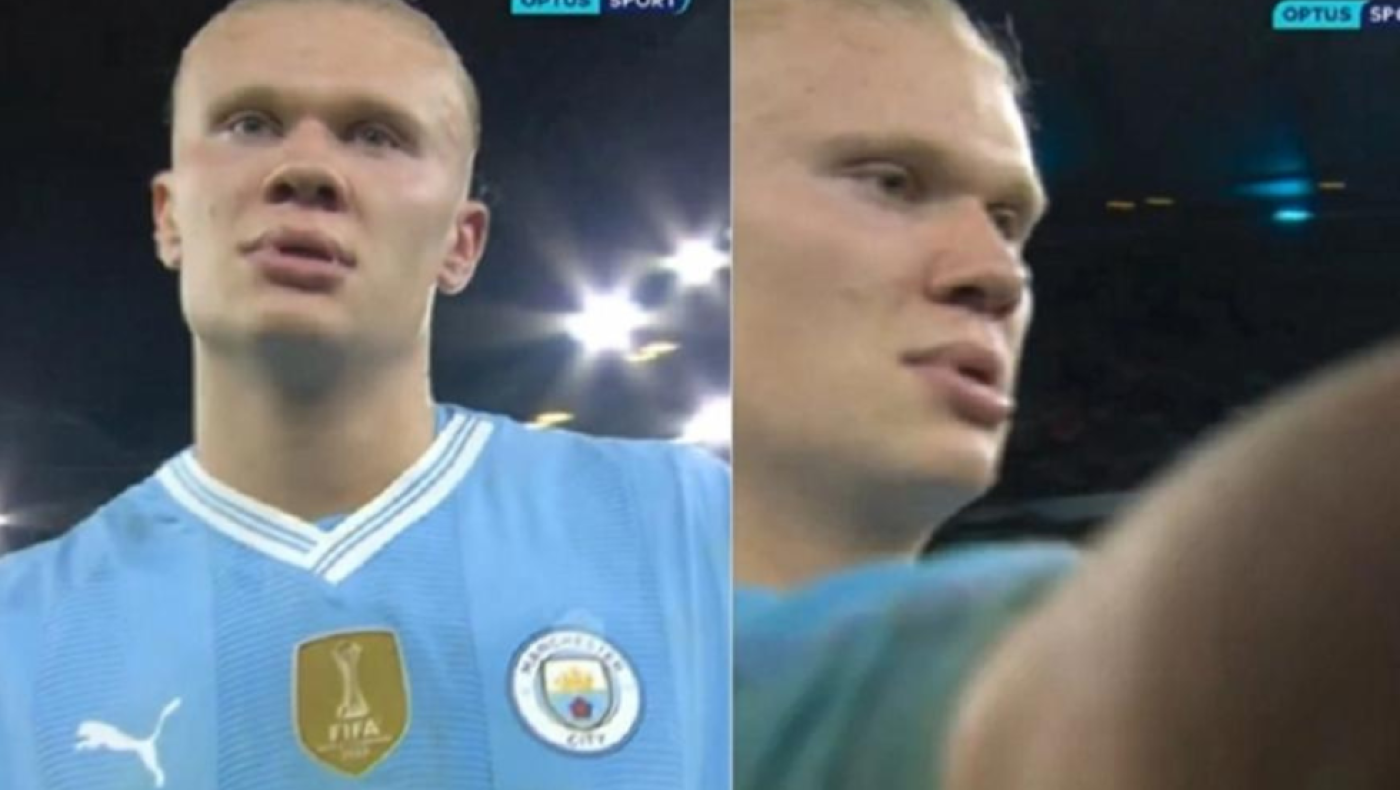 Κακόκεφος ο Χάαλαντ μετά την ισοπαλία με την Τσέλσι - Έσπρωξε την κάμερα (vid)