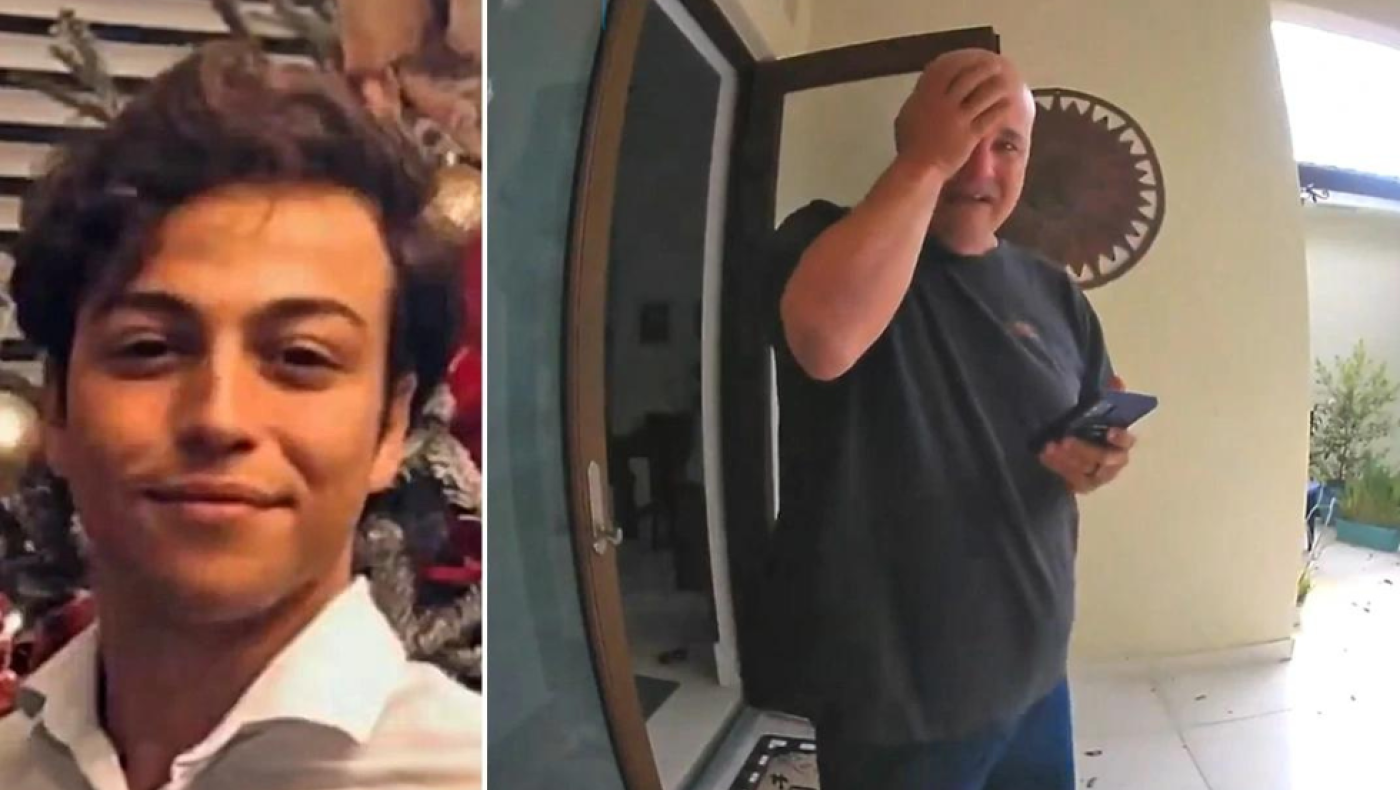 Σοκαριστικό βίντεο: Πατέρας ανακοινώνει μέσω θυροτηλεφώνου στη σύζυγό του ότι σκότωσε τον γιο τους