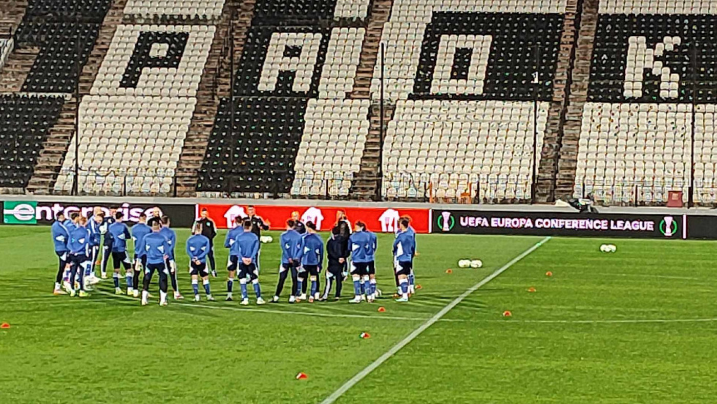 Η προπόνηση της Ντιναμό στην Τούμπα ενόψει ΠΑΟΚ