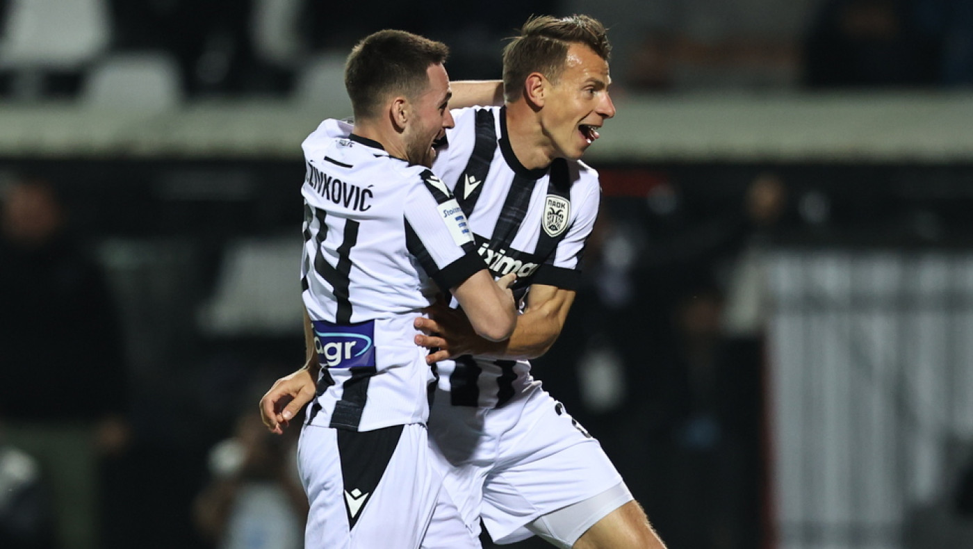 Το 2-1 του ΠΑΟΚ με υπέροχο σουτ του Σβαμπ