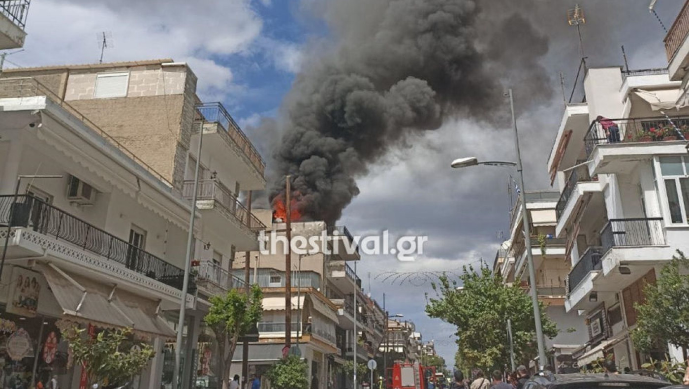 Συναγερμός στη Θεσσαλονίκη: Φωτιά ξέσπασε σε πολυκατοικία