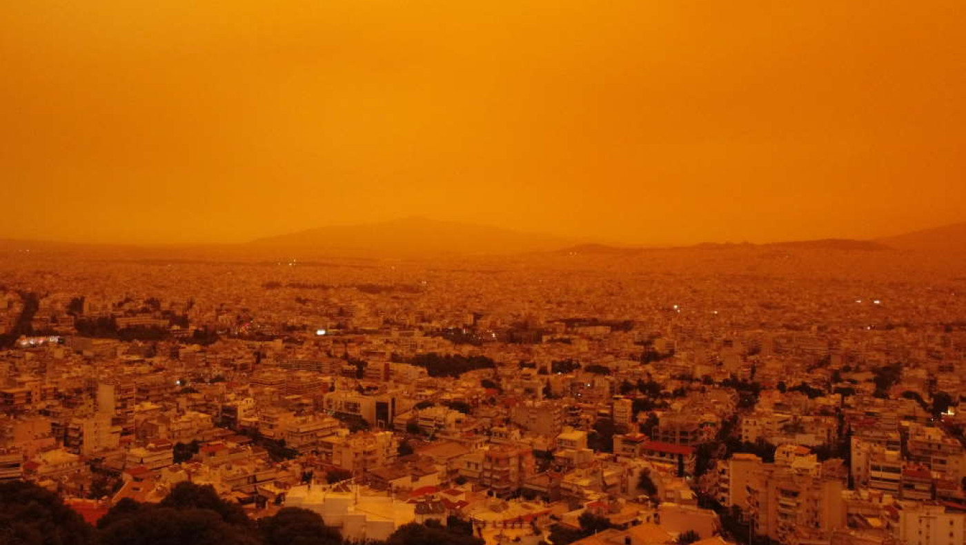 Κρήτη: «Πνίγηκε» από την αφρικανική σκόνη-Αποπνικτική ατμόσφαιρα σε Ηράκλειο και Χανιά