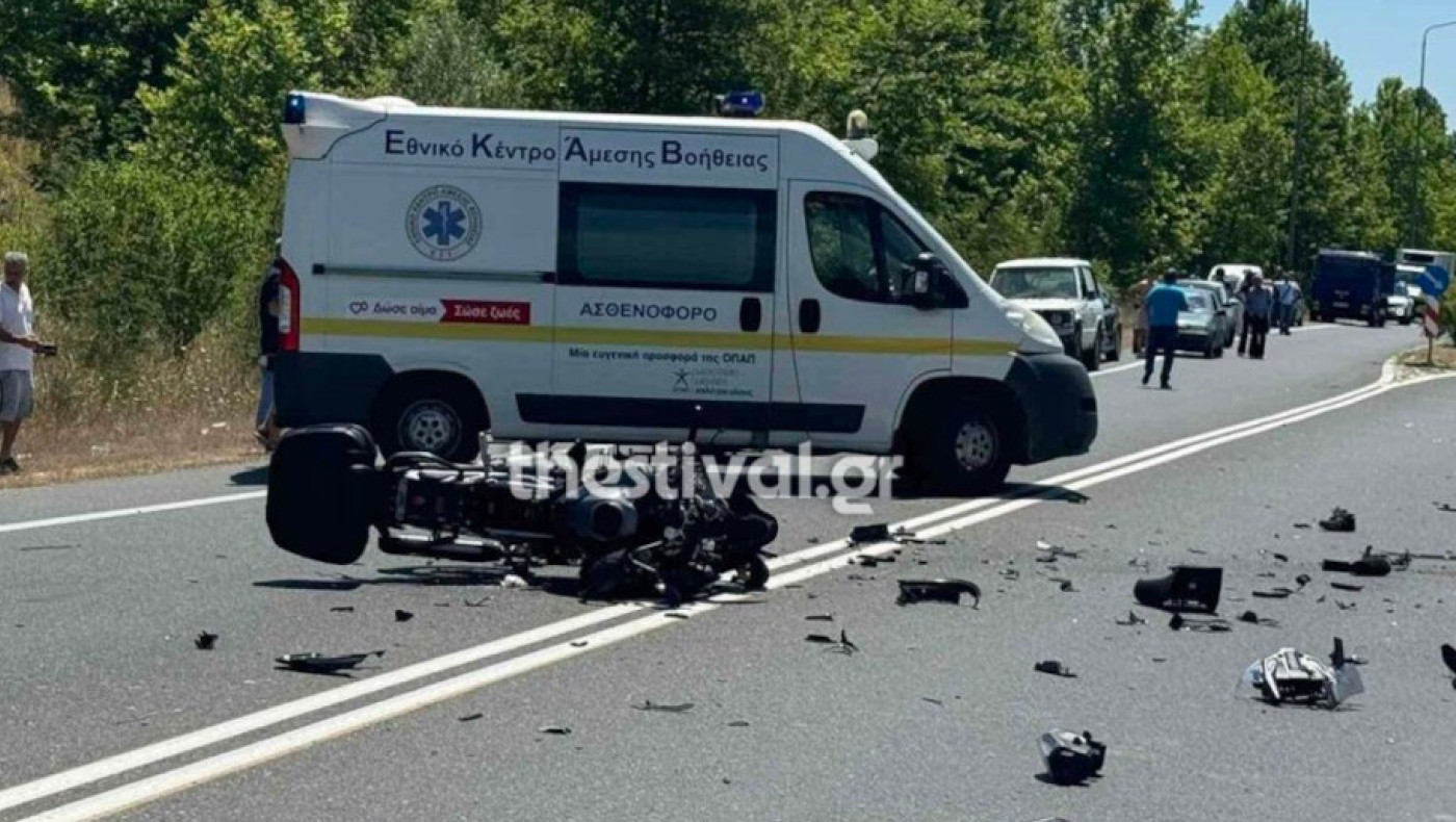 Πέλλα: Τροχαίο με σοβαρό τραυματισμό μοτοσικλετιστή