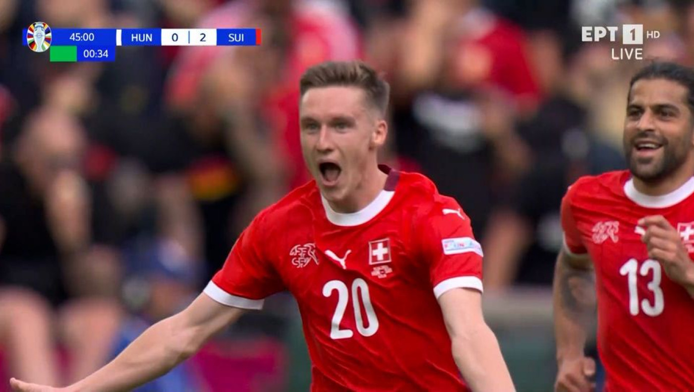 Euro 2024: Η οβίδα του Έμπισερ για το 2-0 της Ελβετίας