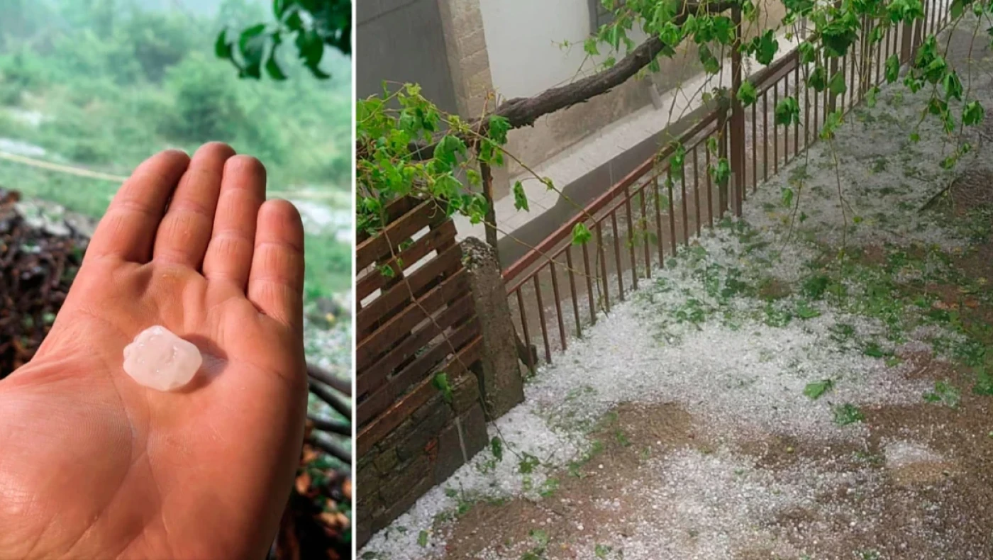 Απίστευτο: Χαλάζι σε χωριά των Τρικάλων και της Φθιώτιδας