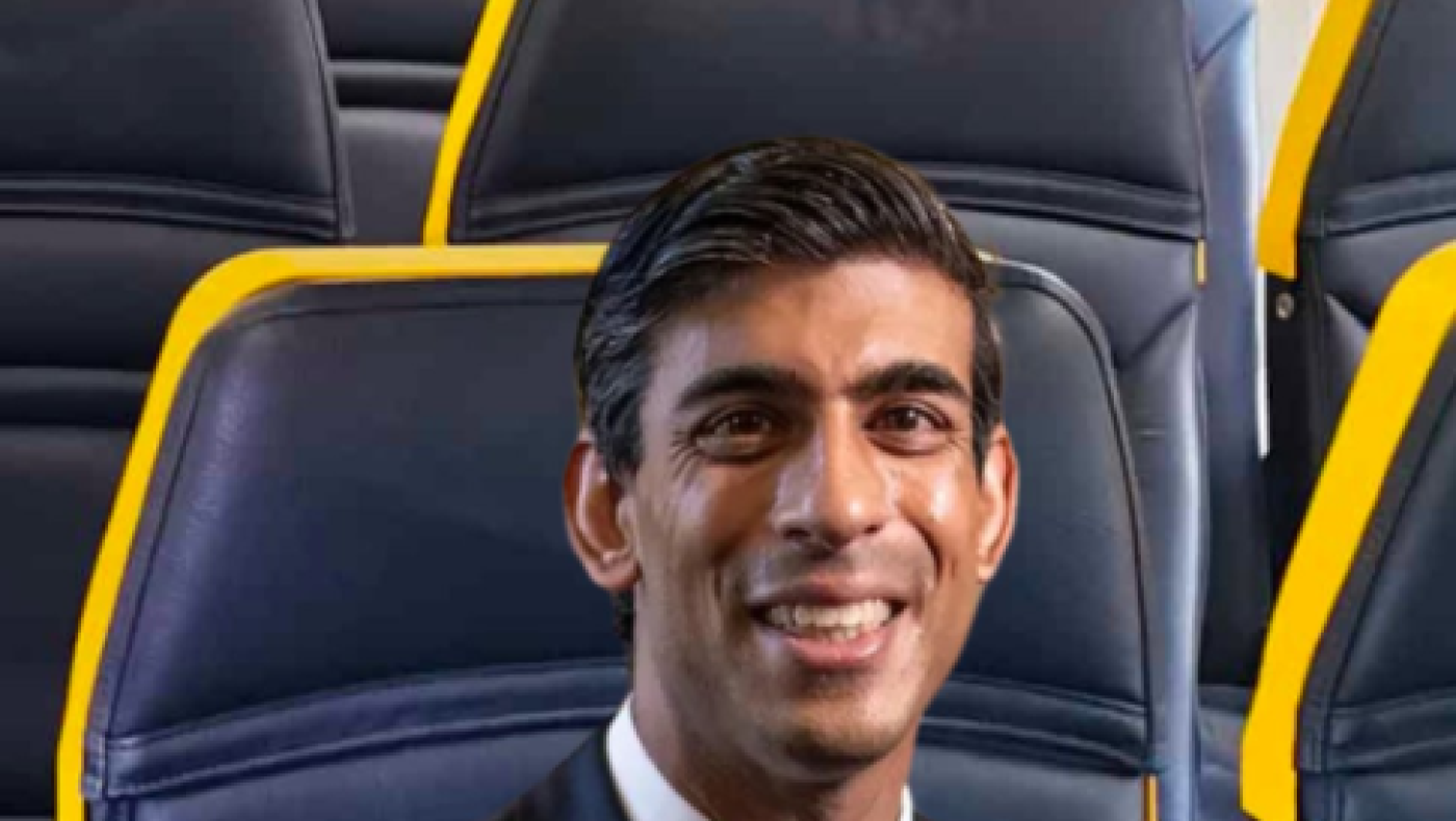 H Ryanair τρόλαρε τον Σούνακ: «Έχουμε θέση για σένα»