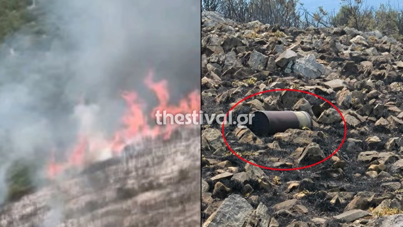 Φωτιά στο Πάικο: Τιτάνια μάχη της Πυροσβεστικής στο πεδίο βολής με τις οβίδες