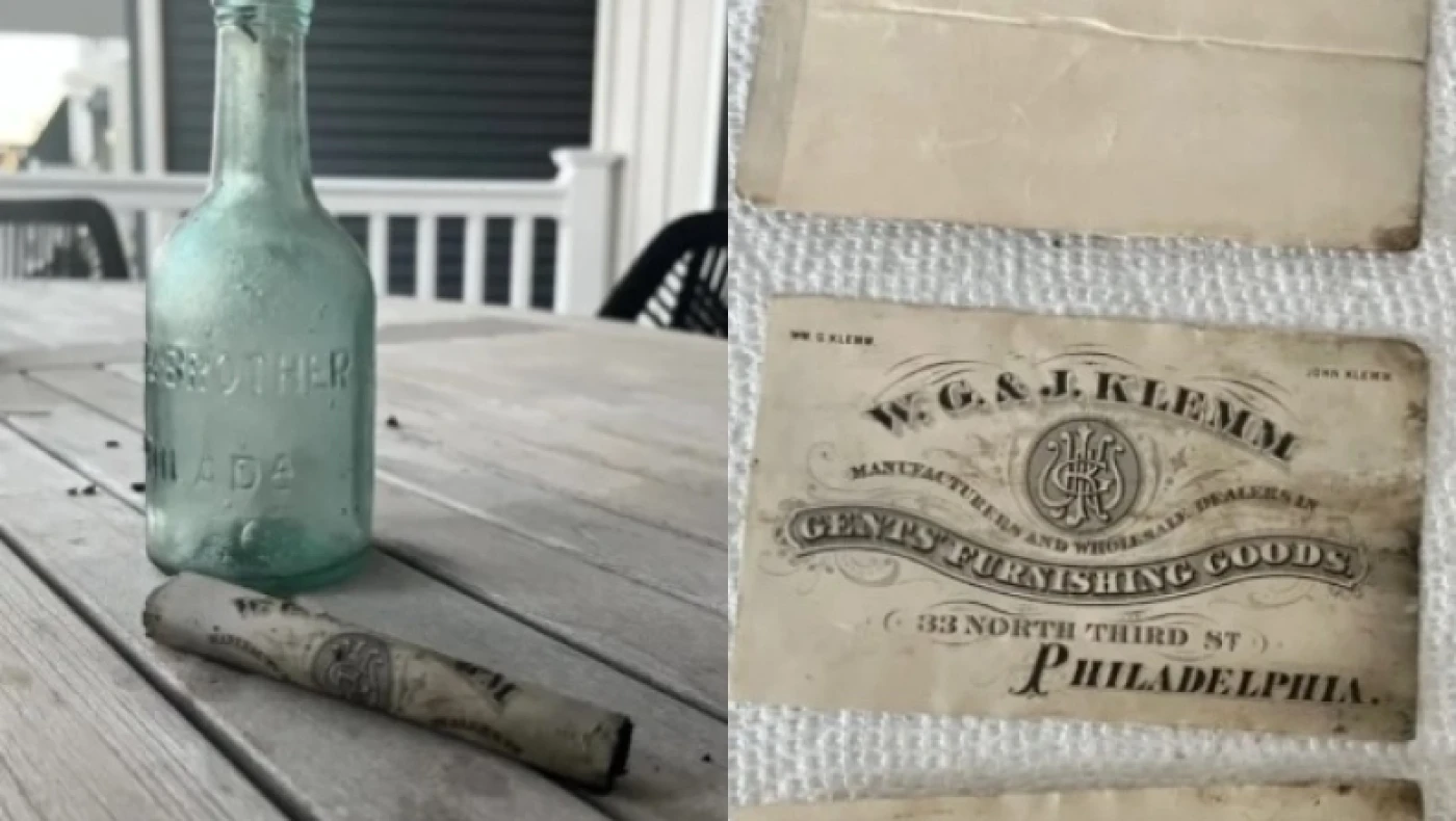 Γυναίκα βρήκε μπουκάλι σε ακτή παραλίας και έκρυβε έγγραφα από το 1876