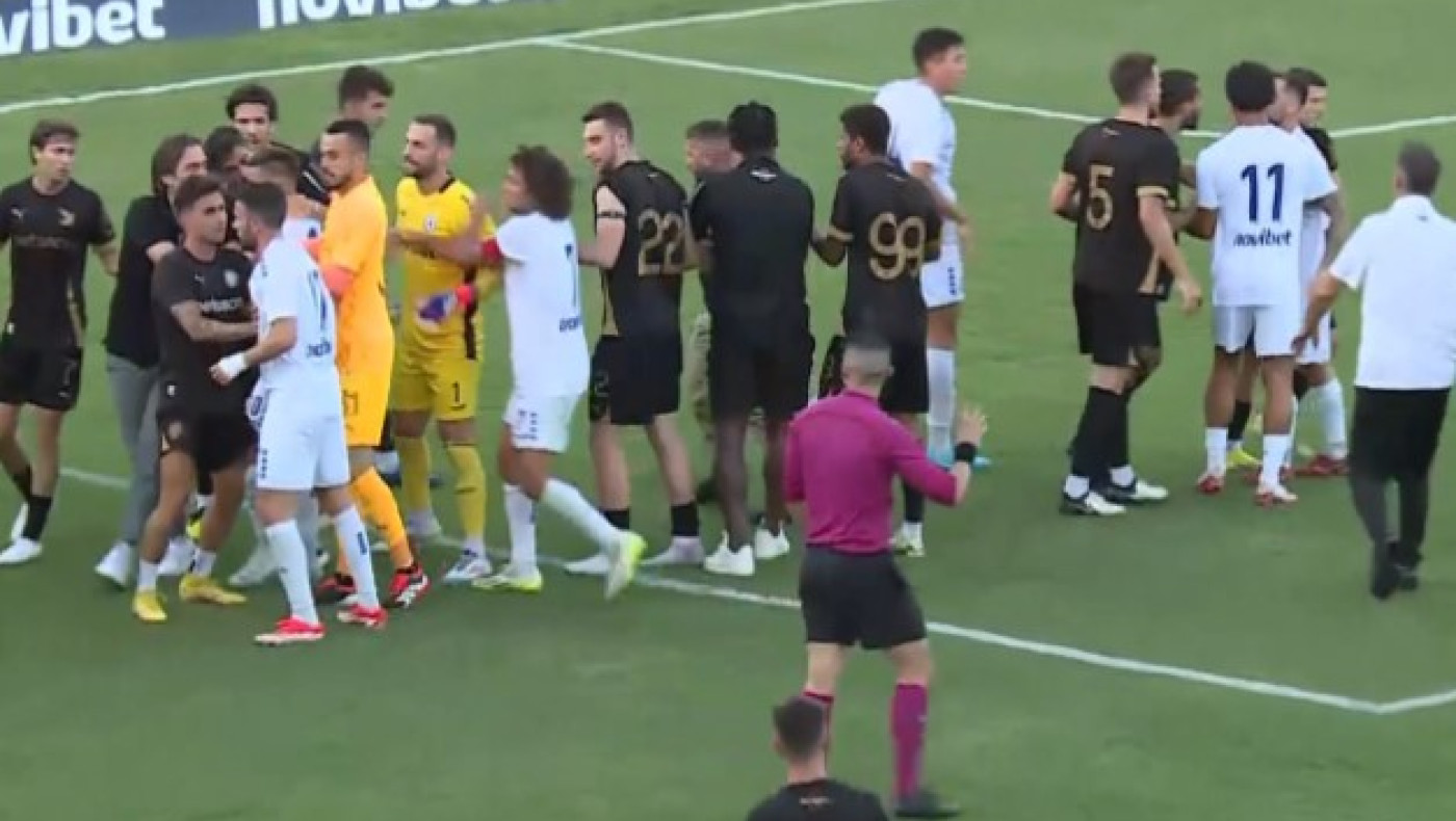 Ατρόμητος-ΟΦΗ: Σύρραξη των παικτών μετά από κοκορομαχία Κίνι-Νέιρα! (vid)