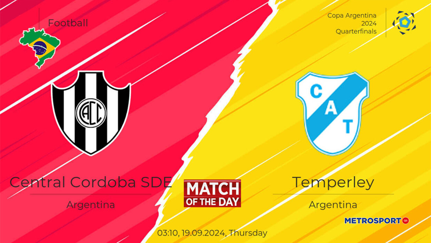 «Ματς της ημέρας» :  Ενδιαφέρουσα κόντρα στην Αργεντινή : - Σεντράλ Κόρδοβα – Ατλ. Τεμπερλέι –