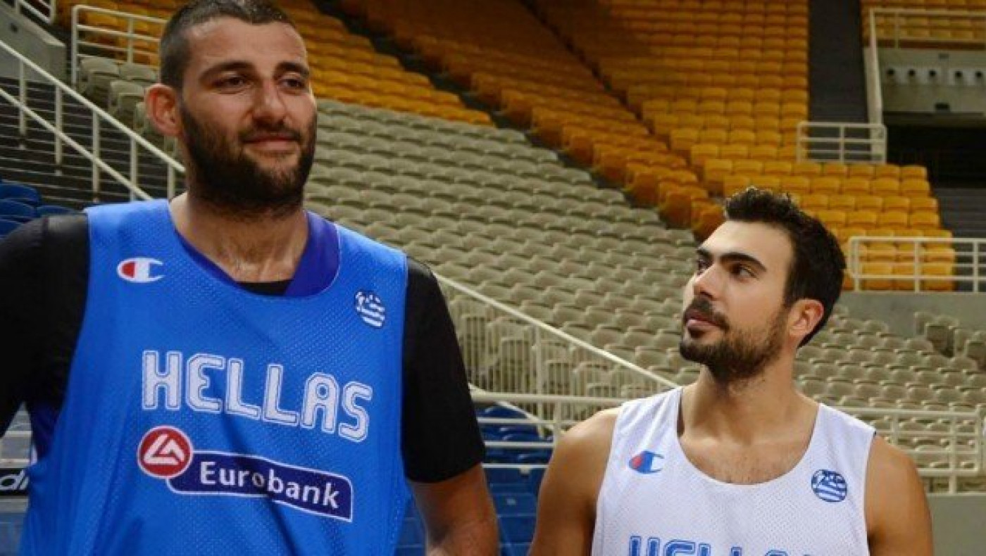 Μπήκαν Μπουρούσης, Σλούκας στην προπόνηση της Εθνικής