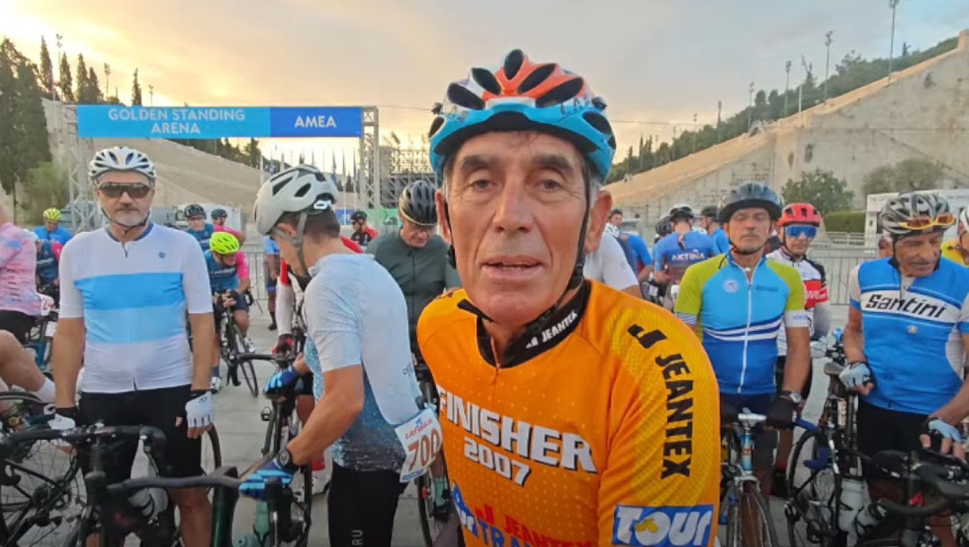 Σπαρτακιάδα: 80χρονος τρέχει με ποδήλατο 254 χιλιόμετρα!