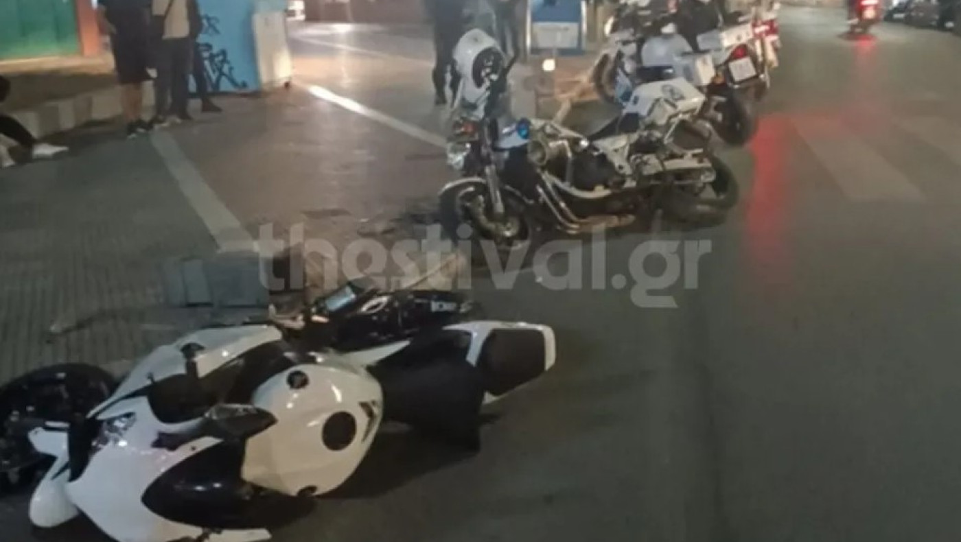 Θεσσαλονίκη: Τραυματίστηκε αστυνομικός στο Κορδελιό-Μηχανή έπεσε πάνω στη μηχανή του