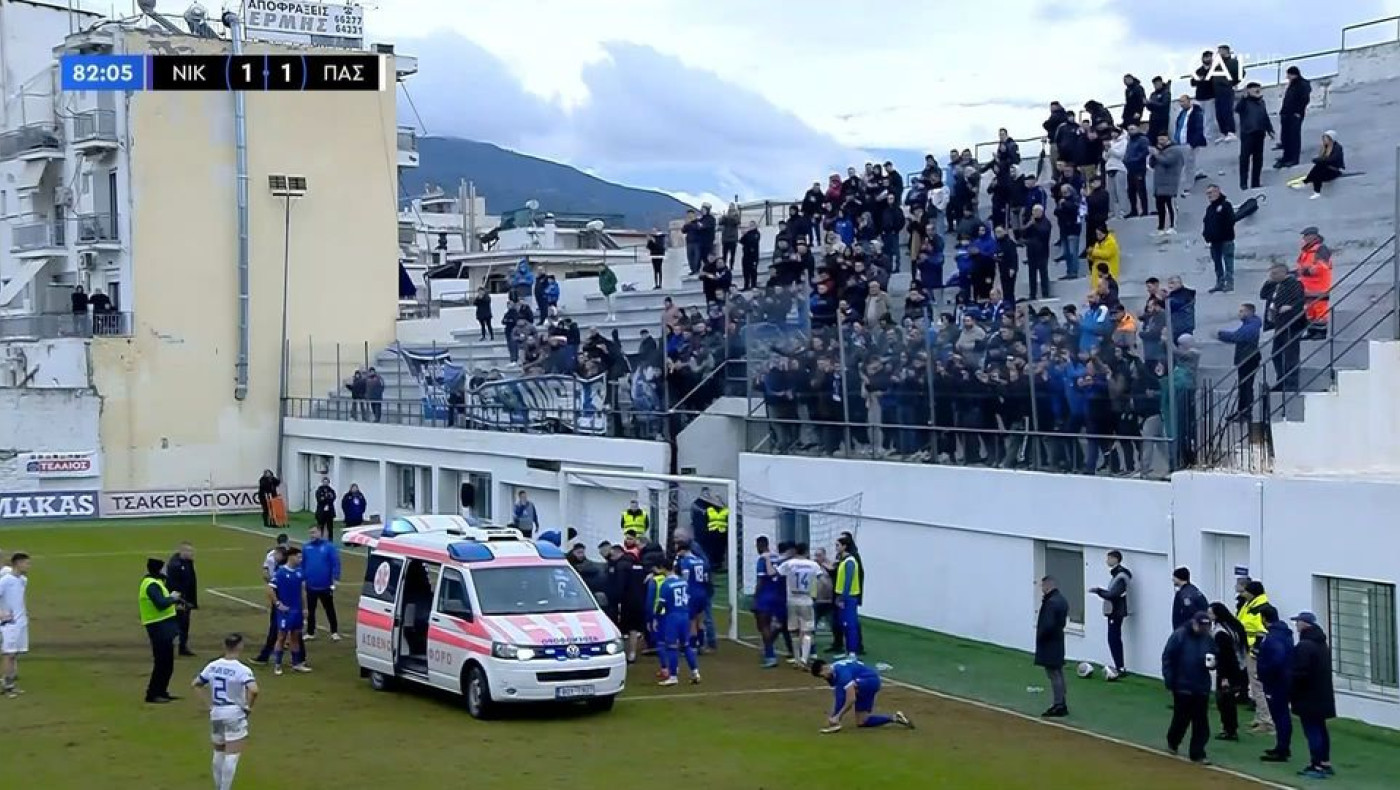 Νίκη Βόλου-ΠΑΣ Γιάννινα: Τρόμαξαν με Τσέλιο-Με ασθενοφόρο στο νοσοκομείο