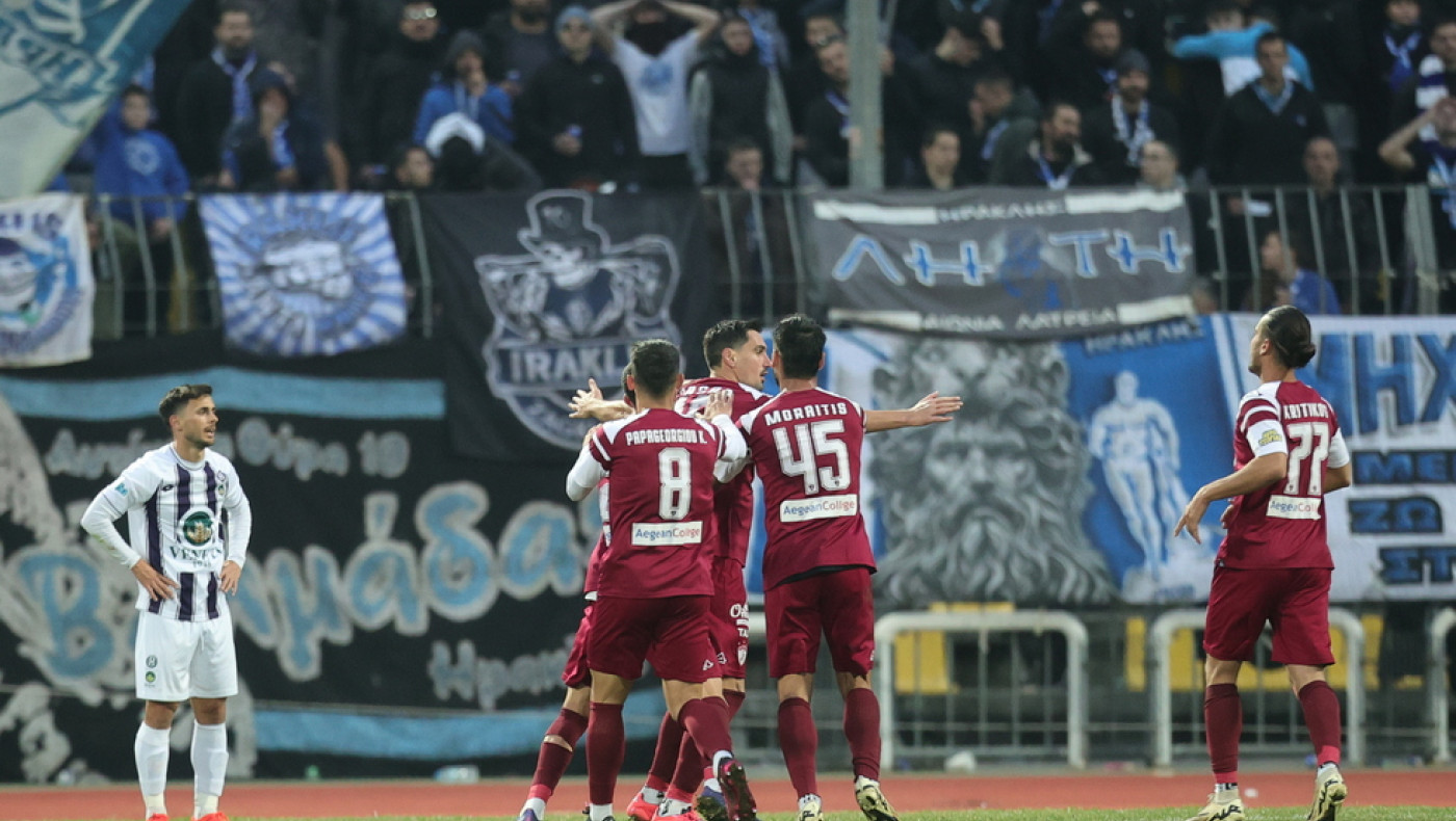 Ηρακλής-ΑΕΛ: Ανατροπή με Πασά και έξαλλοι πανηγυρισμοί στον πάγκο των «βυσσινί»