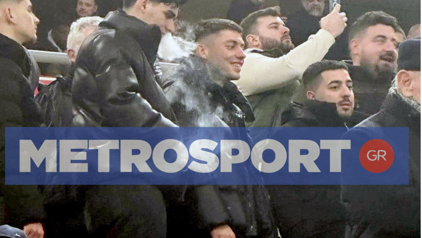 Ο Στέφανος Τζίμας στο Γ.Καραϊσκάκης για να δει το ντέρμπι Ολυμπιακός-ΠΑΟΚ