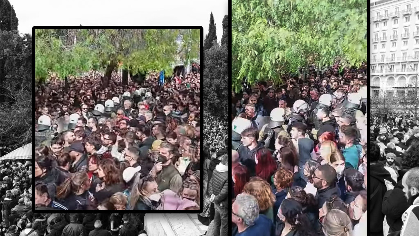 VIDEO από το Σύνταγμα: Αστυνομικοί κάνουν προκλητική διέλευση μέσα στο πλήθος