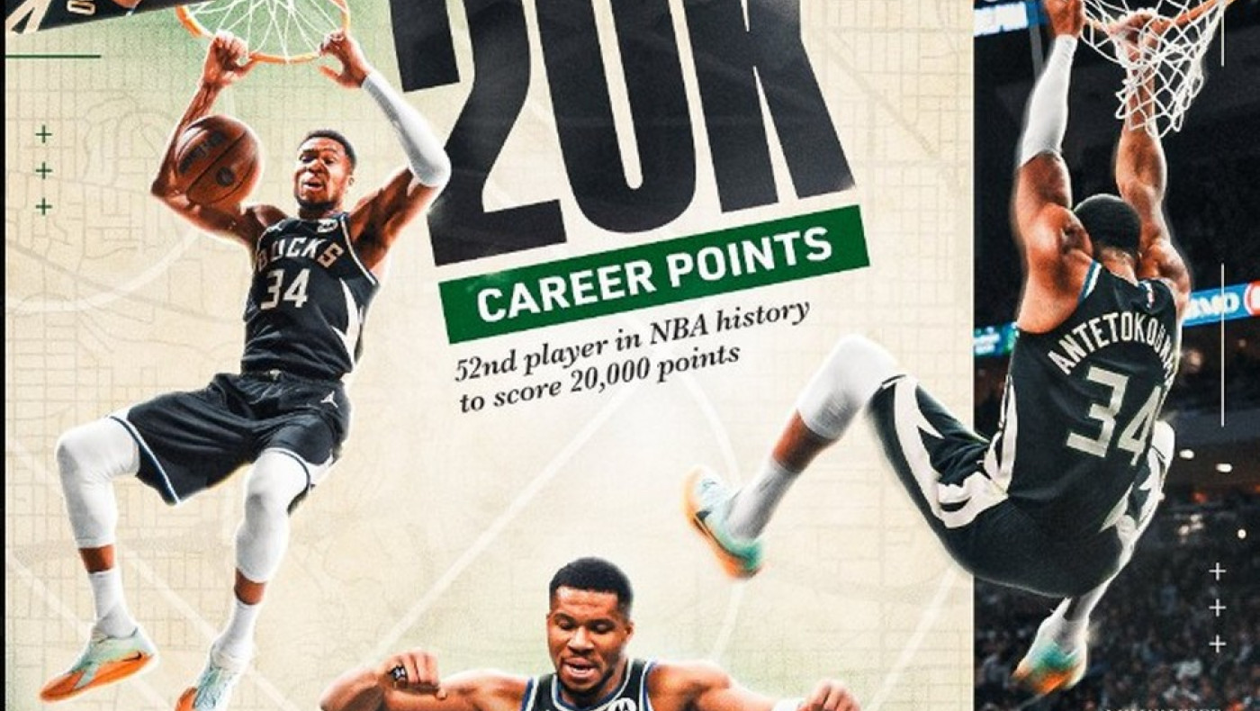 ΝΒΑ: Ο Αντετοκούνμπο χτίζει τον μύθο του με 20.000 πόντους