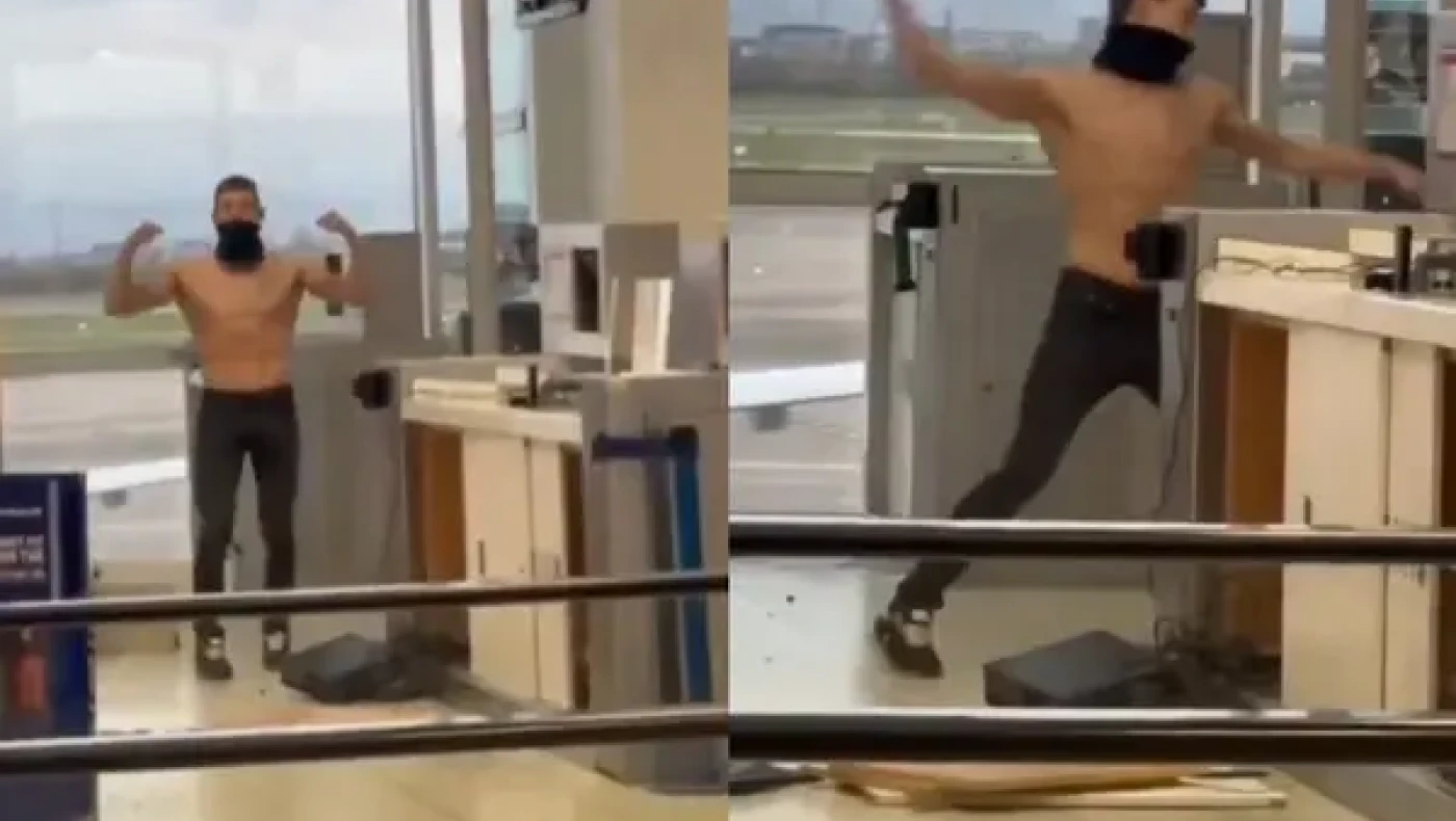 Έχασε την πτήση και έσπασε ό,τι υπήρχε γύρω του!