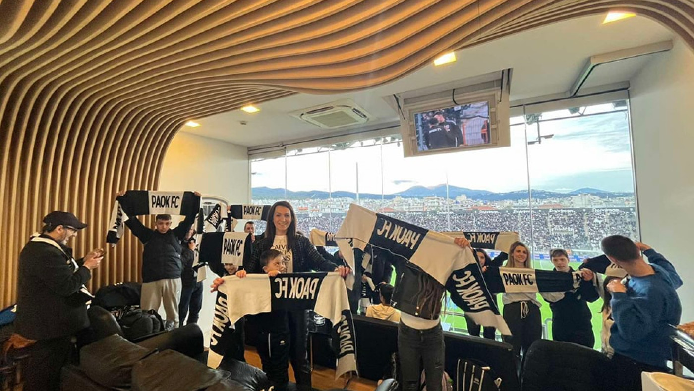 ΠΑΟΚ-Ολυμπιακός: Μοναδικές στιγμές για την ομάδα ΑμεΑ του Πανεδεσσαϊκού στην Τούμπα