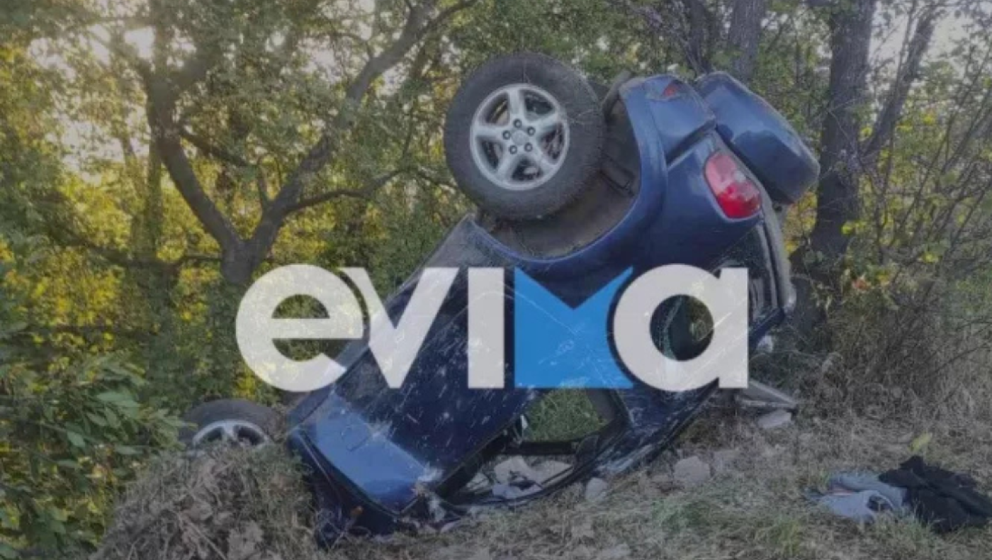 Τζιπ έφυγε από τον δρόμο και έπεσε σε ποτάμι στην Εύβοια – Δύο τραυματίες