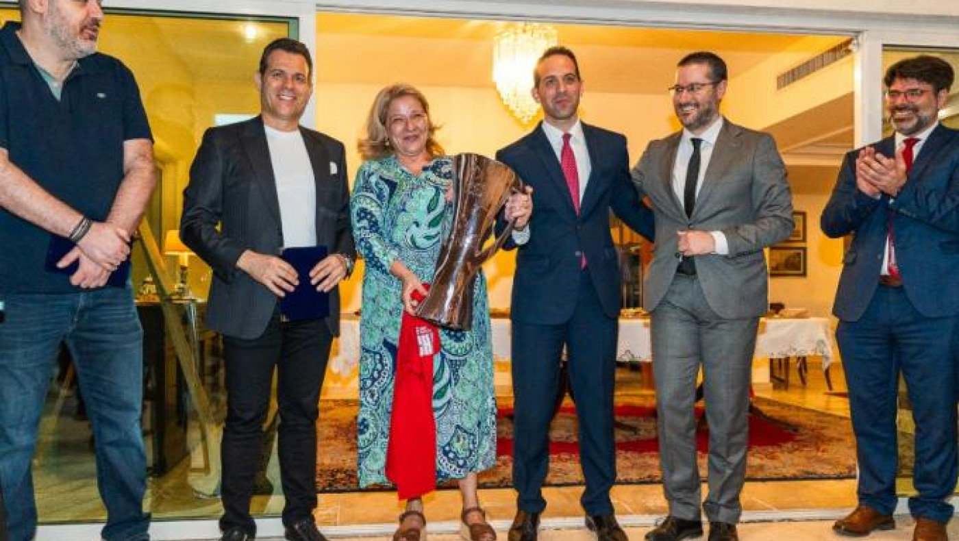 Ιτούδης, Δέδας, Χήνας μαζί με την κούπα του EuroCup στην Πρεσβεία της Ελλάδας στο Ισραήλ