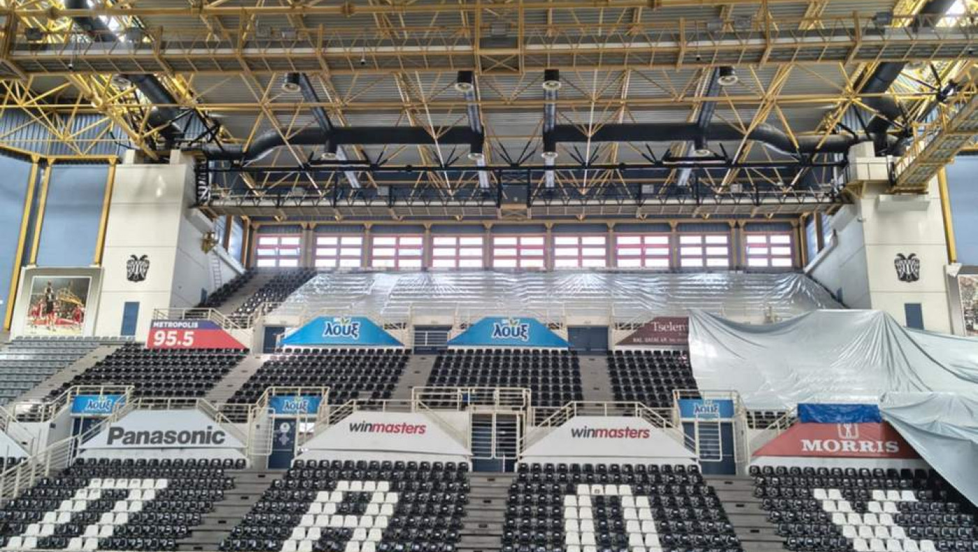 Λίφτινγκ στο PAOK Sports Arena: Η αλλαγή στα… κίτρινα κάγκελα και οι... εναερίτες