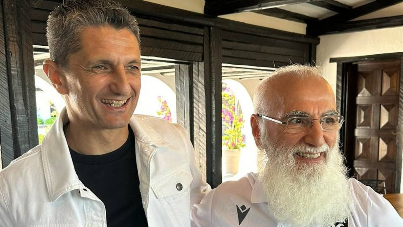 Ο Ιβάν Σαββίδης στην Τούμπα με παίκτες και Ραζβάν Λουτσέσκου