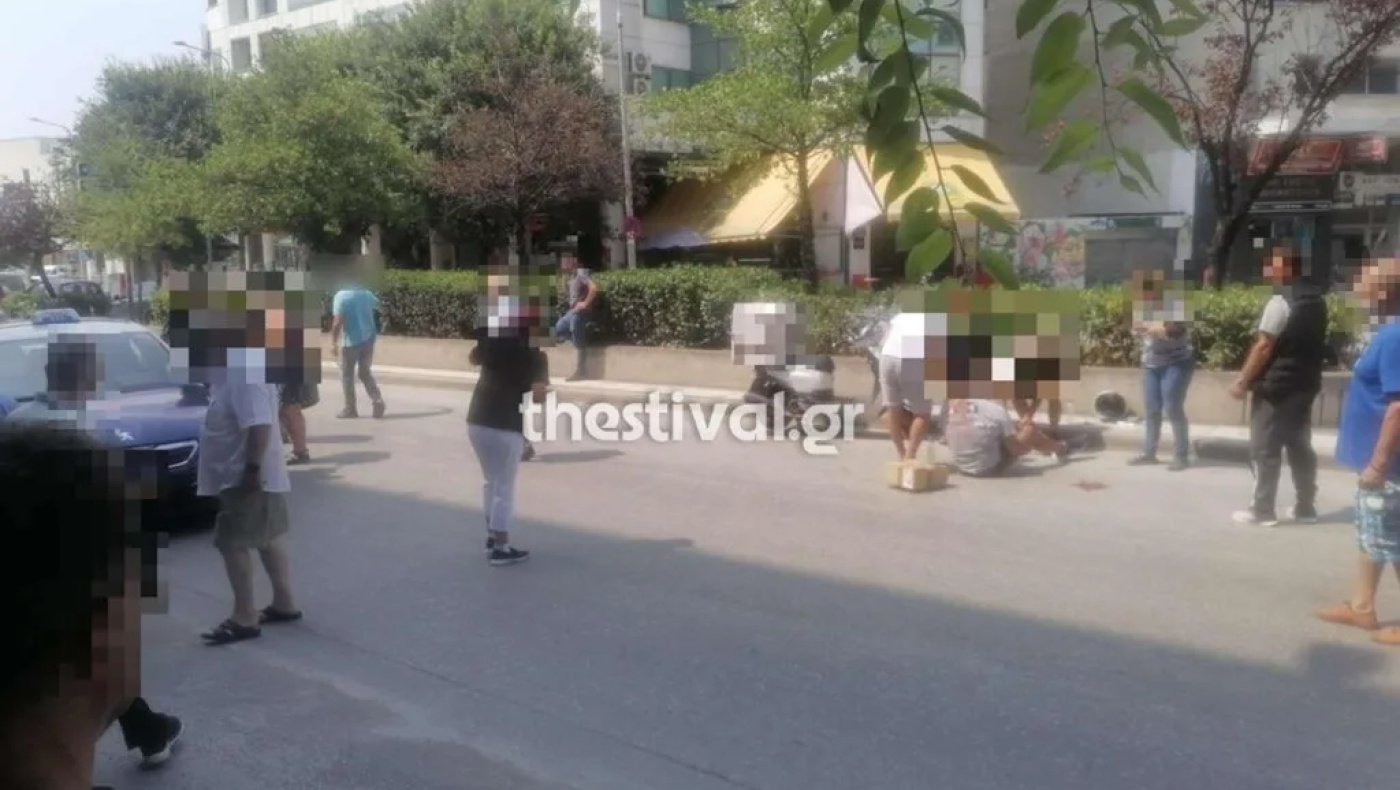 Θεσσαλονίκη: Μηχανή παρέσυρε και τραυμάτισε πεζούς στον Βαρδάρη