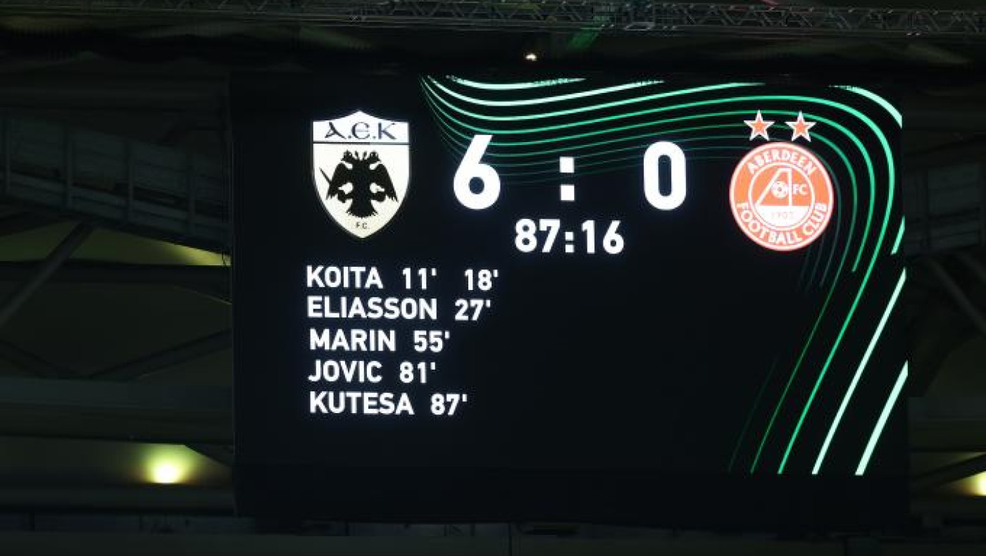 ΑΕΚ: Ιστορικής σημασίας νίκη με την Αμπερντίν-Ισοφάρισε την ευρύτερη ευρωπαϊκή της νίκη