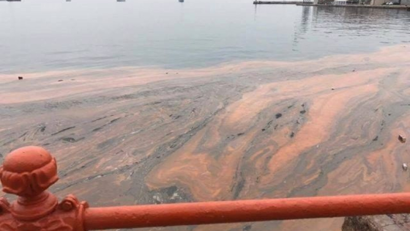 Θεσσαλονίκη: Κόκκινα έγιναν τα νερά του Θερμαϊκού (pics)