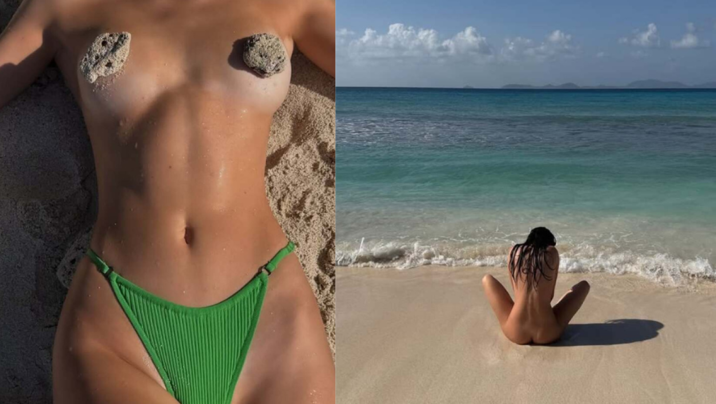 Γυμνή στην παραλία για τα γενέθλιά της η Κένταλ Τζένερ