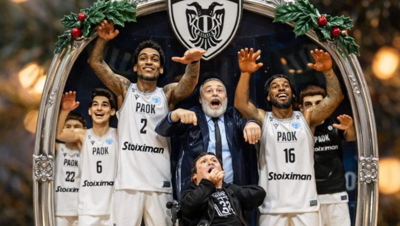 ΠΑΟΚ: Έγινε χριστουγεννιάτικο στολίδι η καλαθοσφαιρική ομάδα (pics)