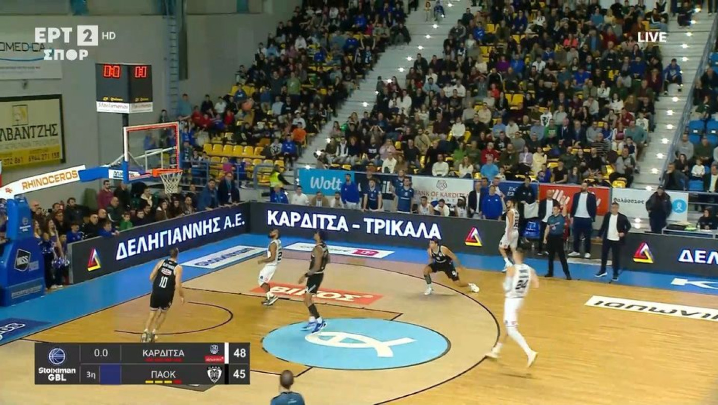 Καρδίτσα-ΠΑΟΚ: Το buzzer beater του Περσίδη στην τρίτη περίοδο