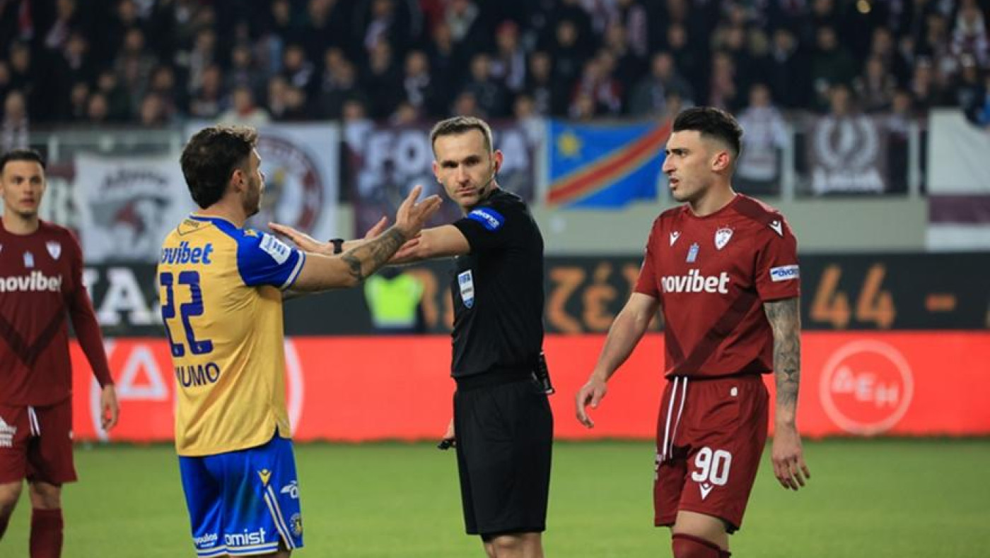 Αστέρας AKTOR: Παράπονα σε Λανουά για τη διαιτησία του Τσακαλίδη