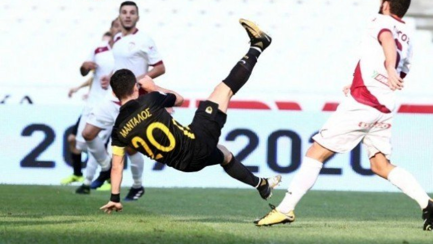 «Ντόρτια» της ΑΕΚ στη Λάρισα       με γκολάρα Μάνταλου