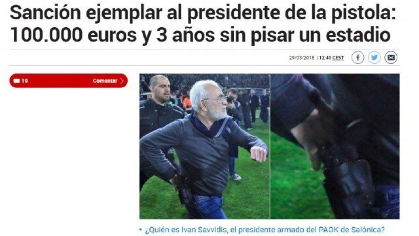 Τον γύρο του κόσμου κάνει η ποινή σε ΠΑΟΚ  και Ιβάν Σαββίδη (pic)