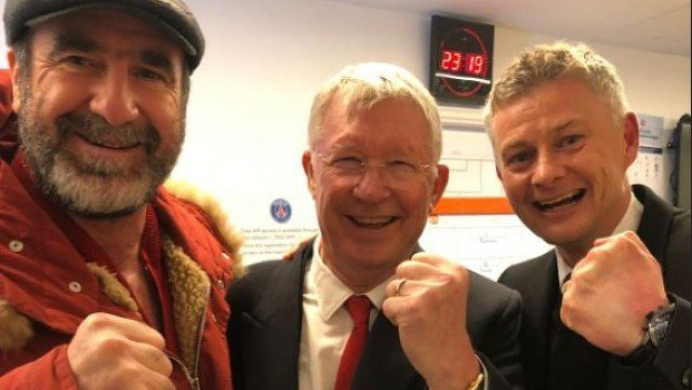 Πανηγύρισαν      σαν μικρά παιδιά Σερ Άλεξ, Καντονά και Σόλσκιερ (vid)